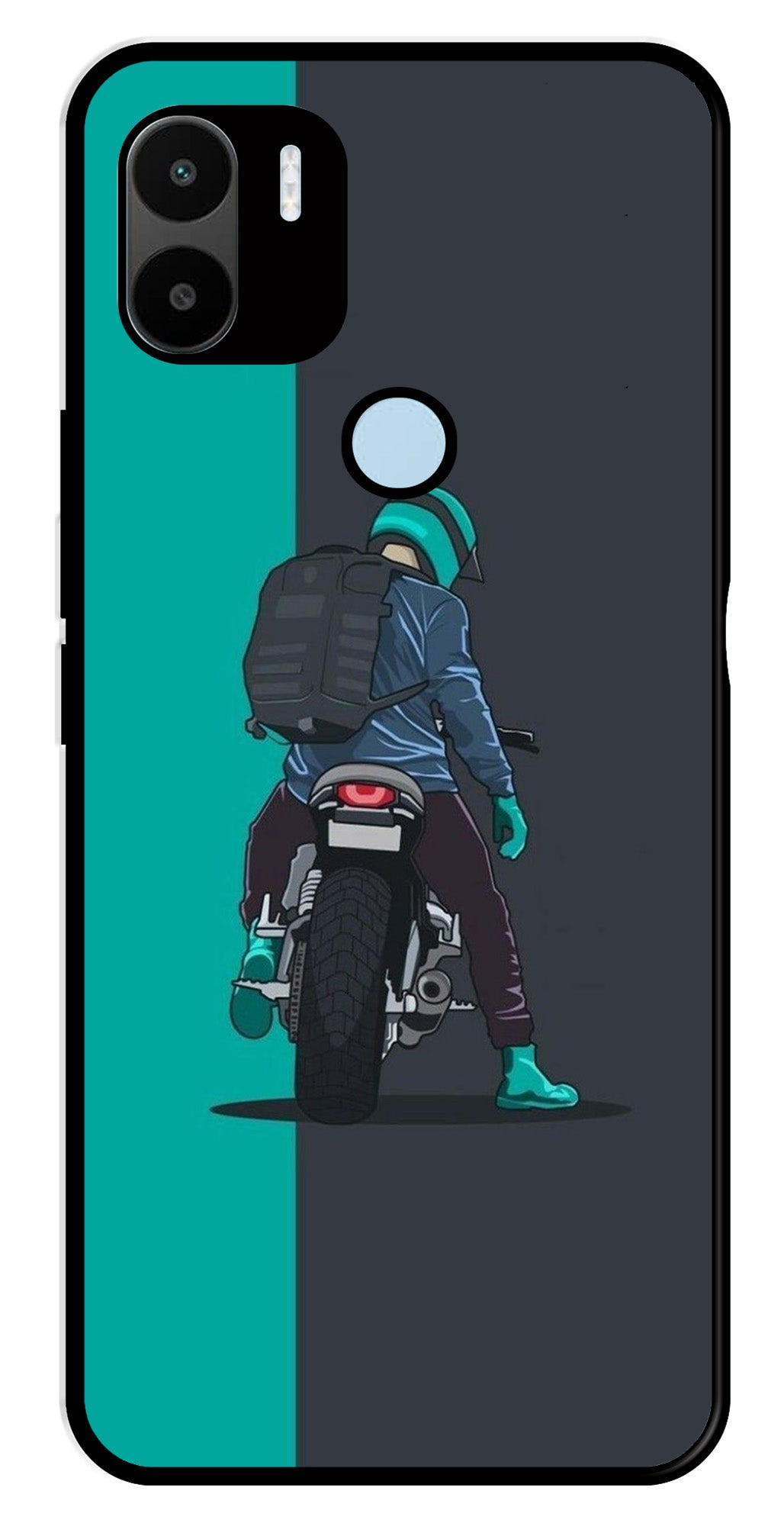 Bike Lover Metal Mobile Case for Poco C51   (Design No -05)