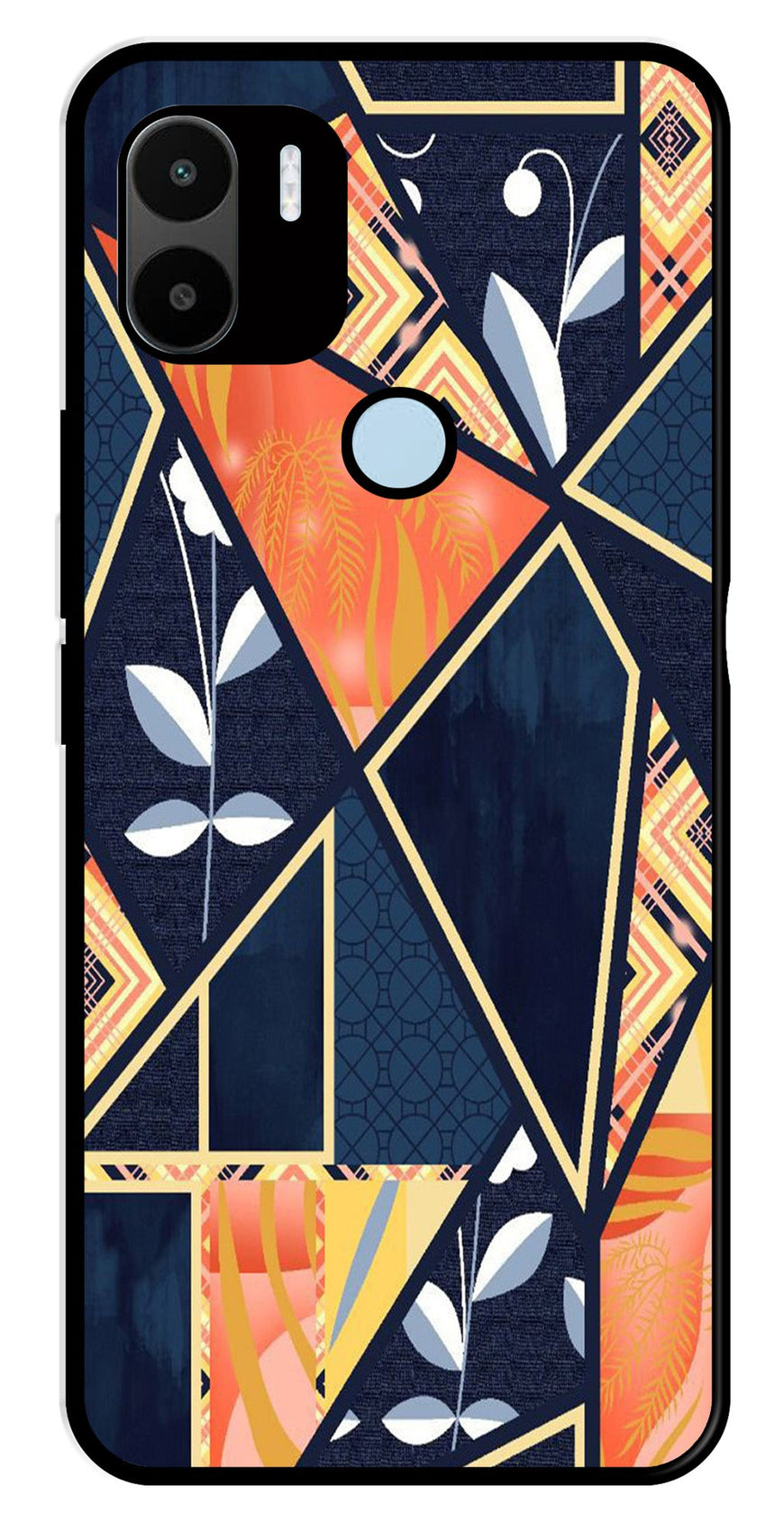 Marble Design Metal Mobile Case for Redmi A2 Plus   (Design No -07)
