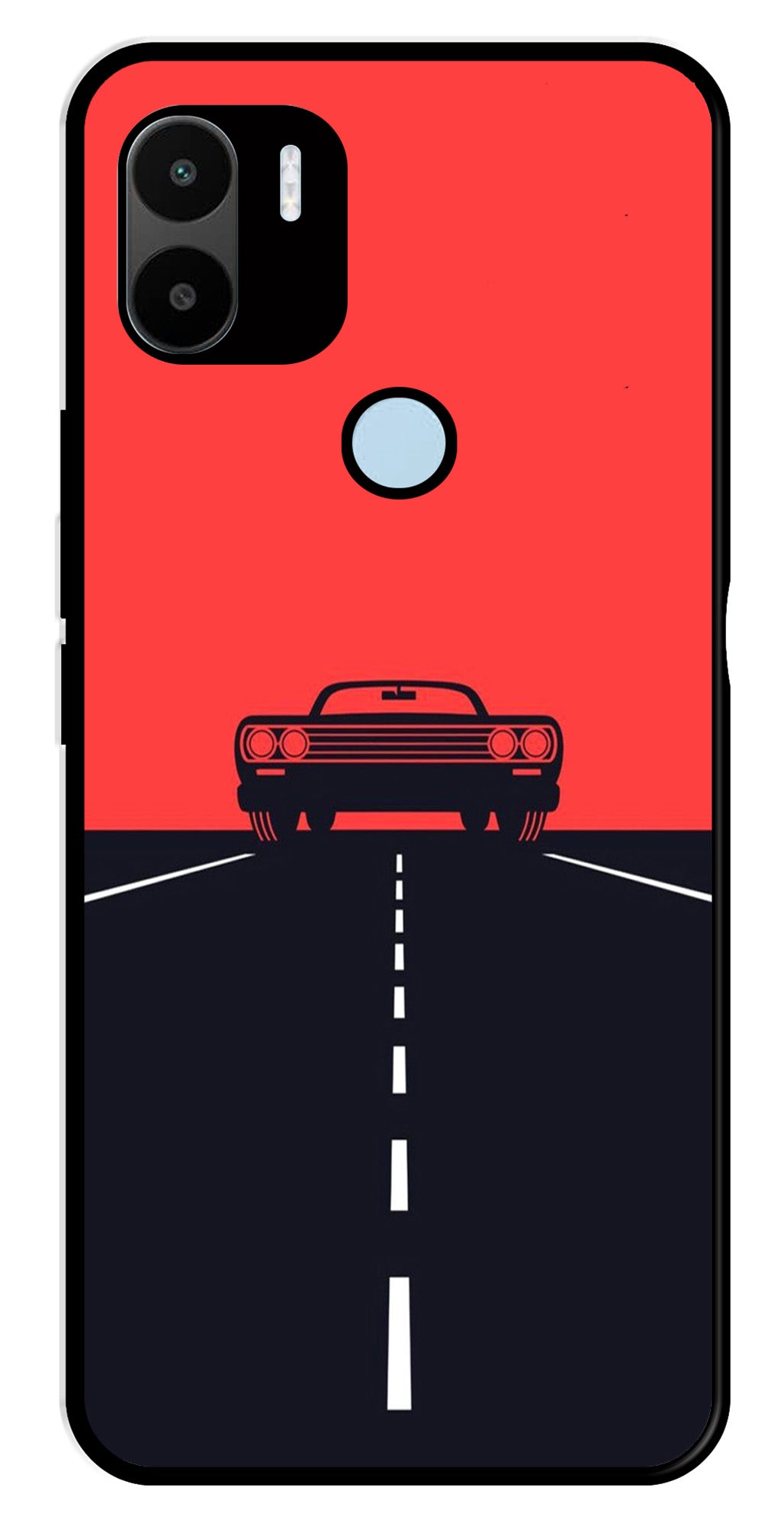 Car Lover Metal Mobile Case for Redmi A2 Plus   (Design No -21)