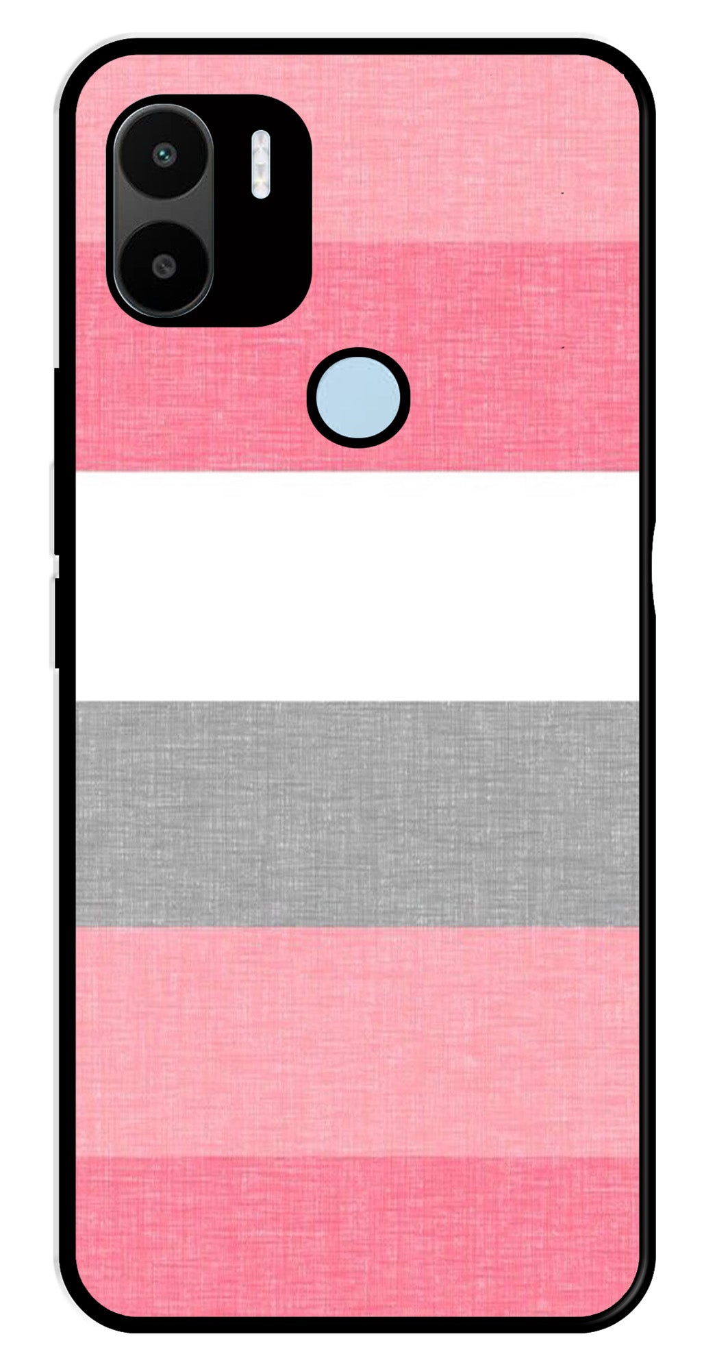 Pink Pattern Metal Mobile Case for Poco C51   (Design No -23)