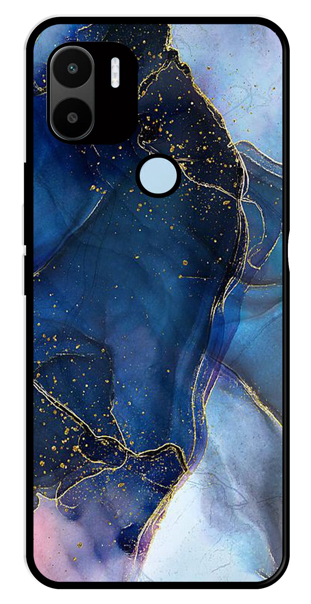 Blue Marble Metal Mobile Case for Redmi A2 Plus   (Design No -34)