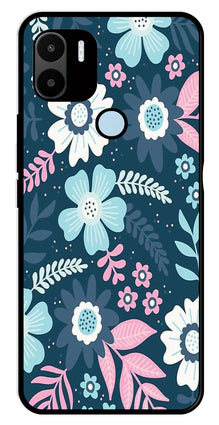 Flower Leaves Design Metal Mobile Case for Redmi A1 Plus