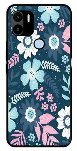 Flower Leaves Design Metal Mobile Case for Redmi A1 Plus   (Design No -50)