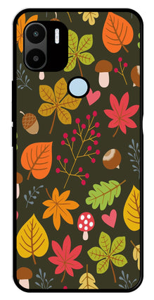 Leaves Design Metal Mobile Case for Redmi A2 Plus