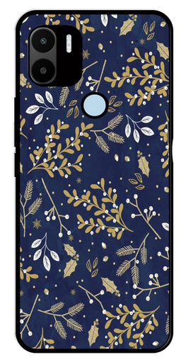 Floral Pattern  Metal Mobile Case for Redmi A2 Plus   (Design No -52)