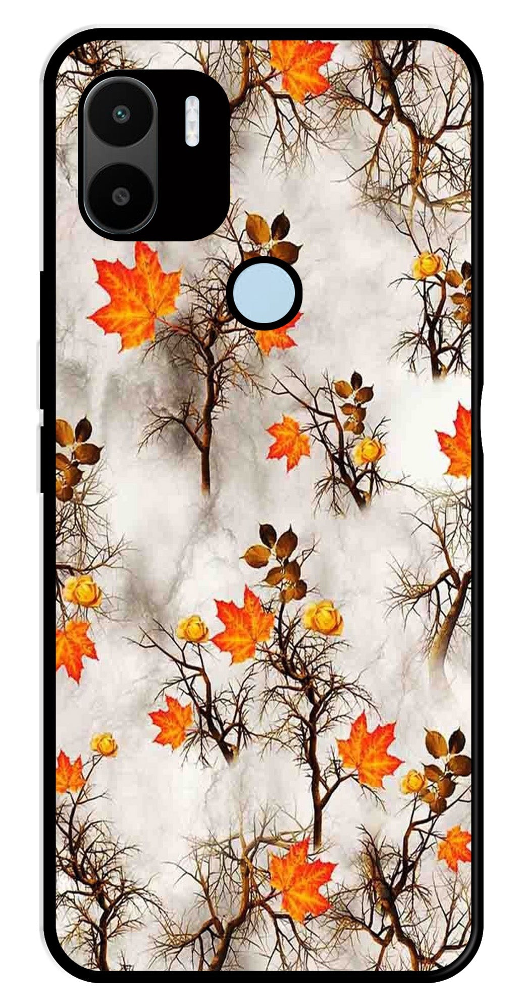 Autumn leaves Metal Mobile Case for Redmi A2 Plus   (Design No -55)