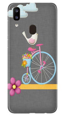 Sparron with cycle Mobile Back Case for Samsung Galaxy A20 (Design - 34)