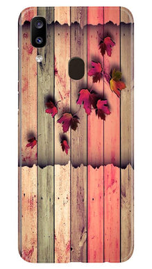 Wooden look2 Mobile Back Case for Samsung Galaxy A20 (Design - 56)