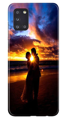 Couple Sea shore Mobile Back Case for Samsung Galaxy A31 (Design - 13)