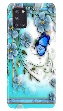 Blue Butterfly Mobile Back Case for Samsung Galaxy A31 (Design - 21)