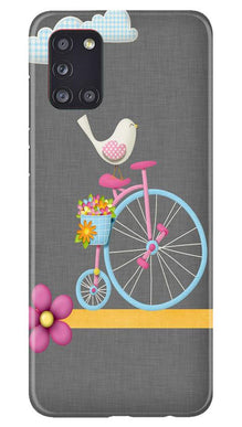 Sparron with cycle Mobile Back Case for Samsung Galaxy A31 (Design - 34)