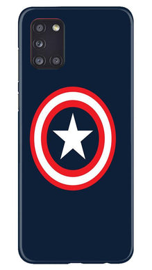 Captain America Mobile Back Case for Samsung Galaxy A31 (Design - 42)