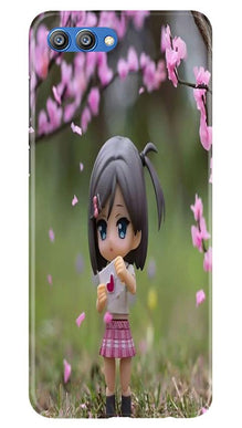 Cute Girl Mobile Back Case for Honor View 10 (Design - 92)