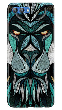 Lion Mobile Back Case for Honor View 10 (Design - 97)