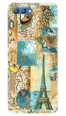 Travel Eiffel Tower Mobile Back Case for Honor View 10 (Design - 206)