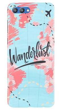 Wonderlust Travel Mobile Back Case for Honor View 10 (Design - 223)