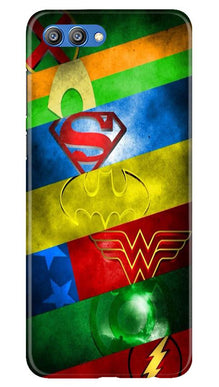 Superheros Logo Mobile Back Case for Honor View 10 (Design - 251)