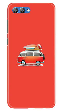 Travel Bus Mobile Back Case for Honor View 10 (Design - 258)