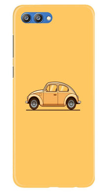 Vintage Car Mobile Back Case for Honor View 10 (Design - 262)