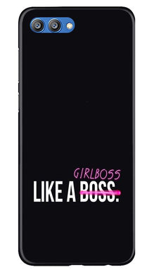 Like a Girl Boss Mobile Back Case for Honor View 10 (Design - 265)