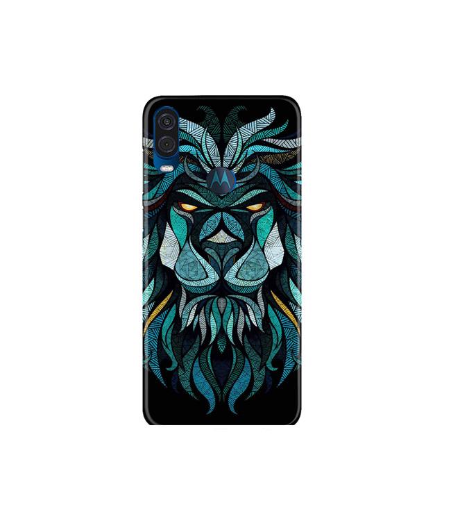 Lion Mobile Back Case for Moto One Vision (Design - 314)