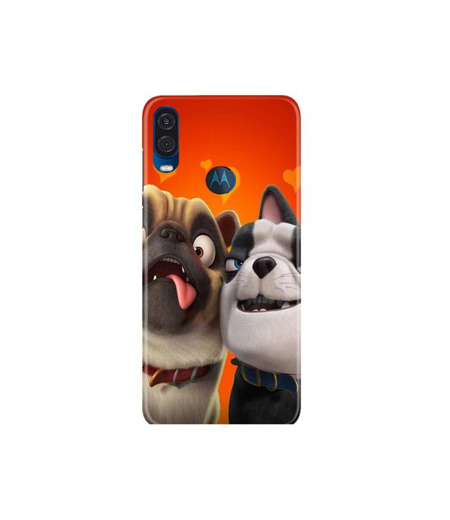 Dog Puppy Mobile Back Case for Moto One Vision (Design - 350)