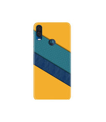 Diagonal Pattern Mobile Back Case for Moto One Vision (Design - 370)