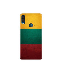 Color Pattern Mobile Back Case for Moto One Vision (Design - 374)