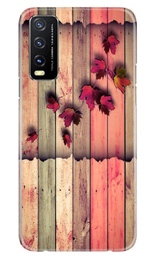 Wooden look2 Mobile Back Case for Vivo Y20i (Design - 56)