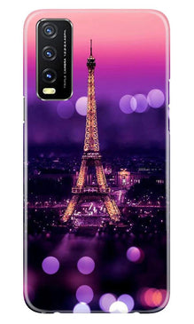 Eiffel Tower Mobile Back Case for Vivo Y20 (Design - 86)