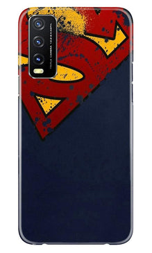 Superman Superhero Mobile Back Case for Vivo Y20  (Design - 125)