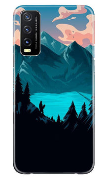 Mountains Mobile Back Case for Vivo Y20 (Design - 186)