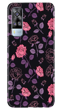 Rose Pattern Mobile Back Case for Vivo Y51 (Design - 2)