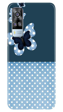 White dots Butterfly Mobile Back Case for Vivo Y51 (Design - 31)