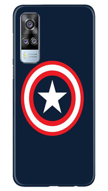 Captain America Mobile Back Case for Vivo Y51 (Design - 42)