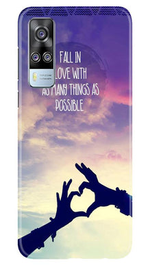 Fall in love Mobile Back Case for Vivo Y51 (Design - 50)