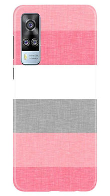 Pink white pattern Mobile Back Case for Vivo Y51 (Design - 55)