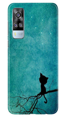 Moon cat Mobile Back Case for Vivo Y51 (Design - 70)