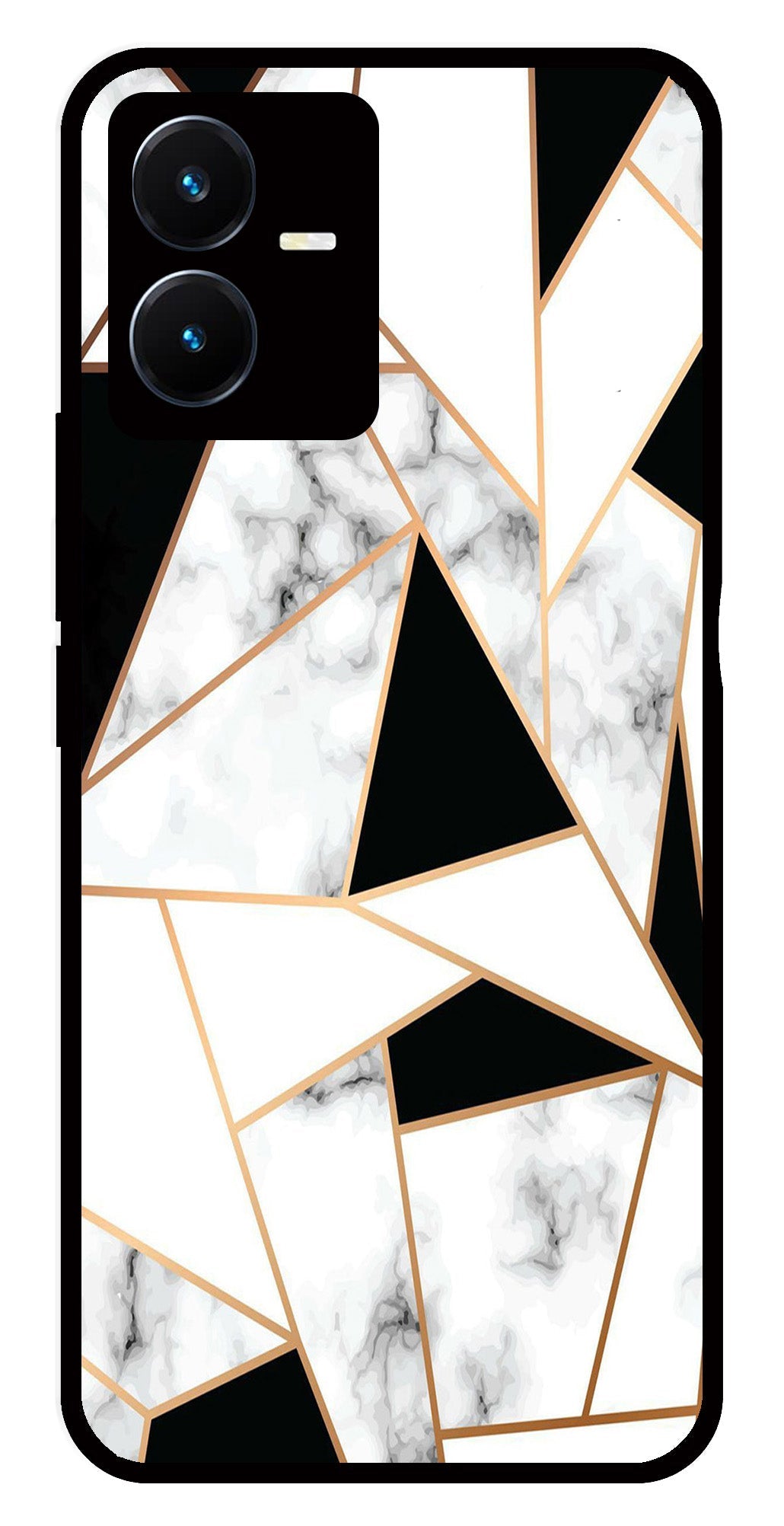 Marble Design2 Metal Mobile Case for Vivo Y22   (Design No -08)