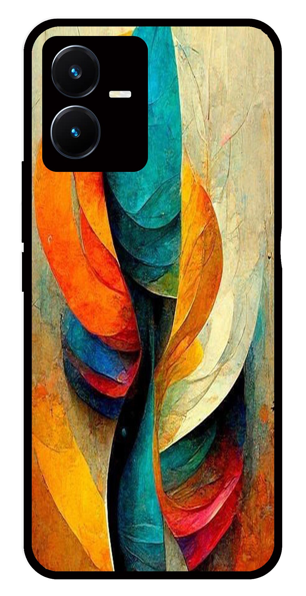 Modern Art Metal Mobile Case for Vivo Y22   (Design No -11)