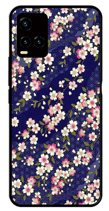 Flower Design Metal Mobile Case for Vivo Y33s